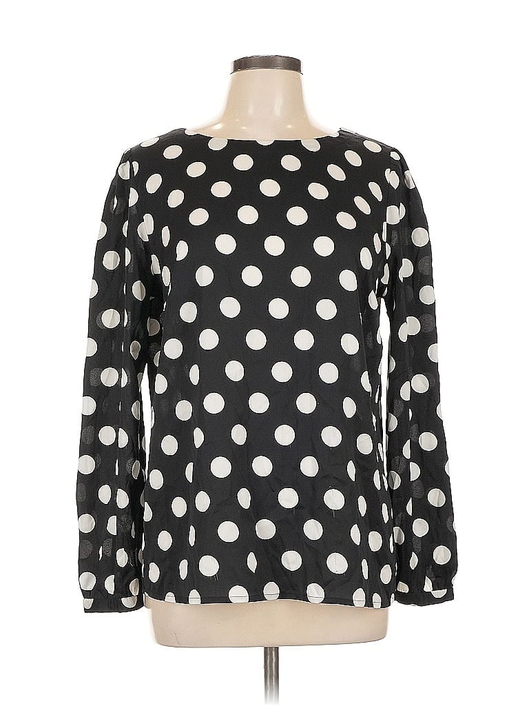 Pre-owned Ann Taylor Long Sleeve Blouse In Black