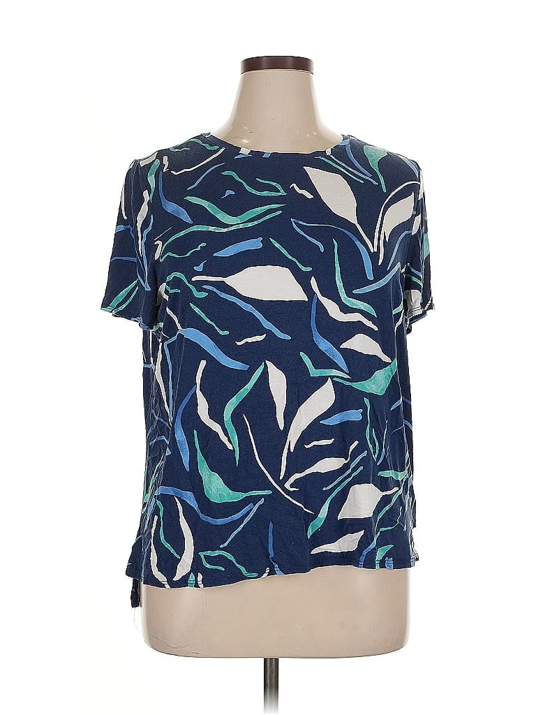 Pre-owned Alfani Short Sleeve T-shirt In Blue