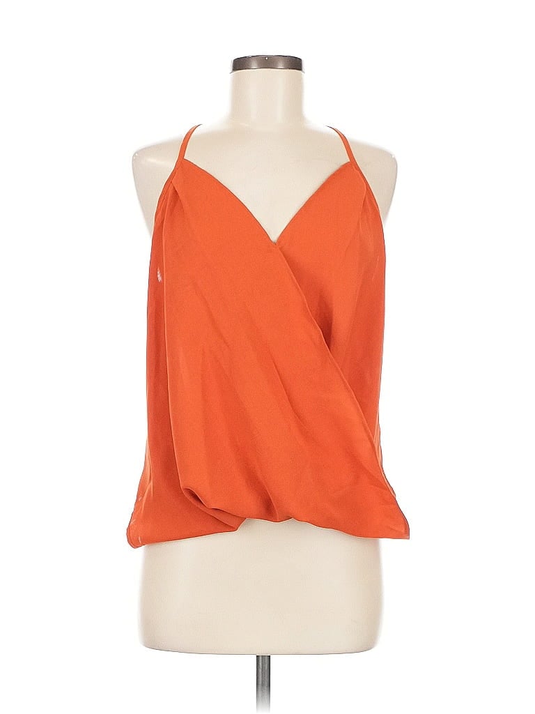Pre-owned Unbranded Sleeveless Blouse In Orange