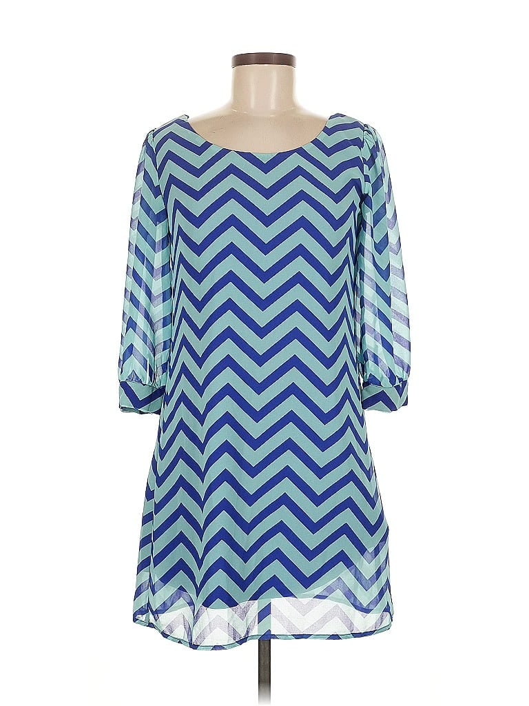 Pre-owned Want And Need Casual Dress In Blue