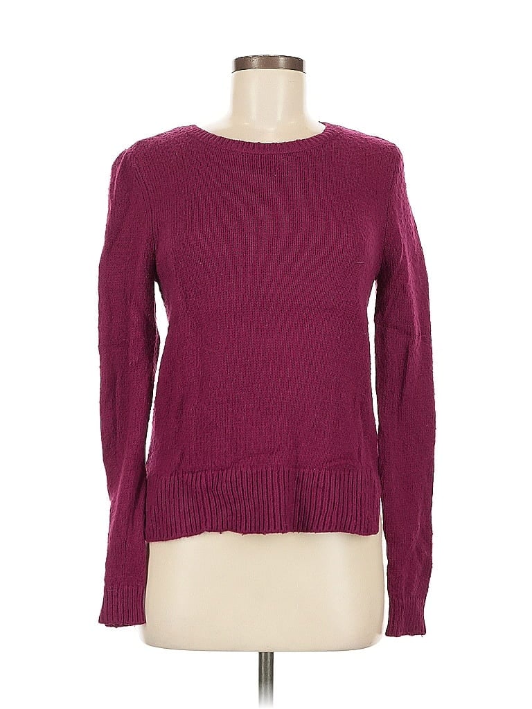 Pre-owned Halogen Pullover Sweater In Burgundy