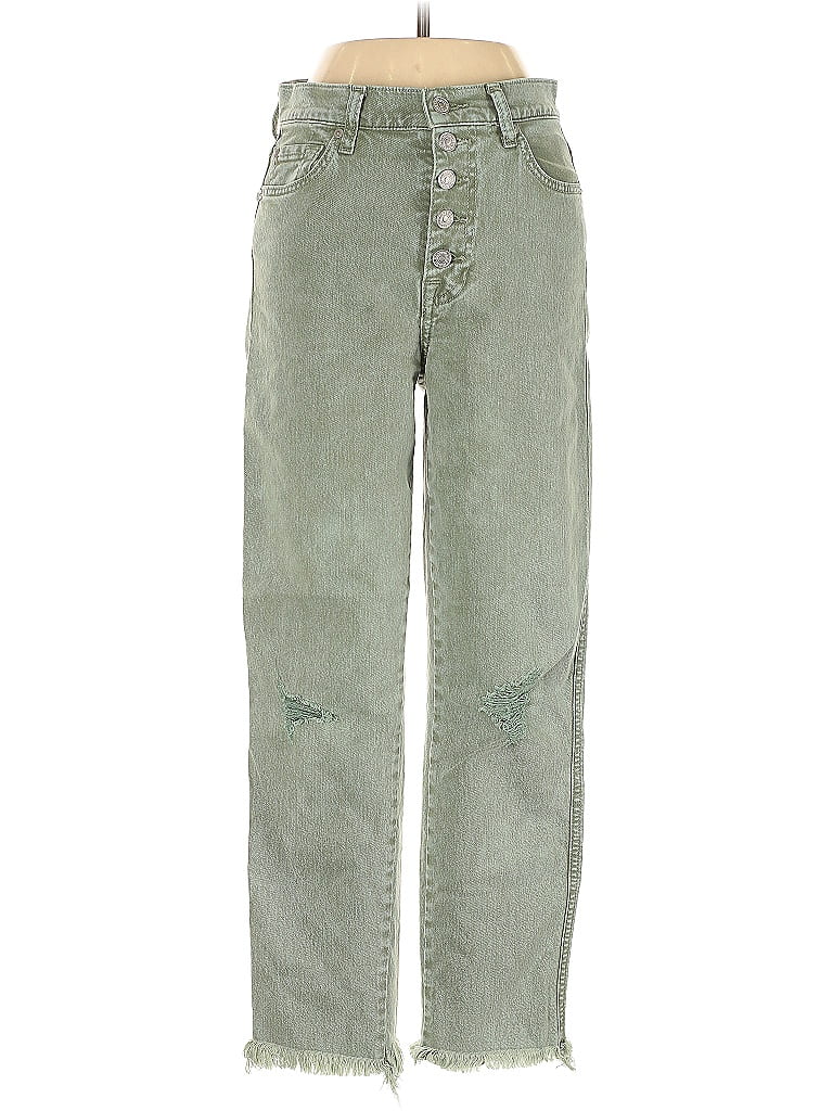 Pre-owned 7 For All Mankind Jeans In Green