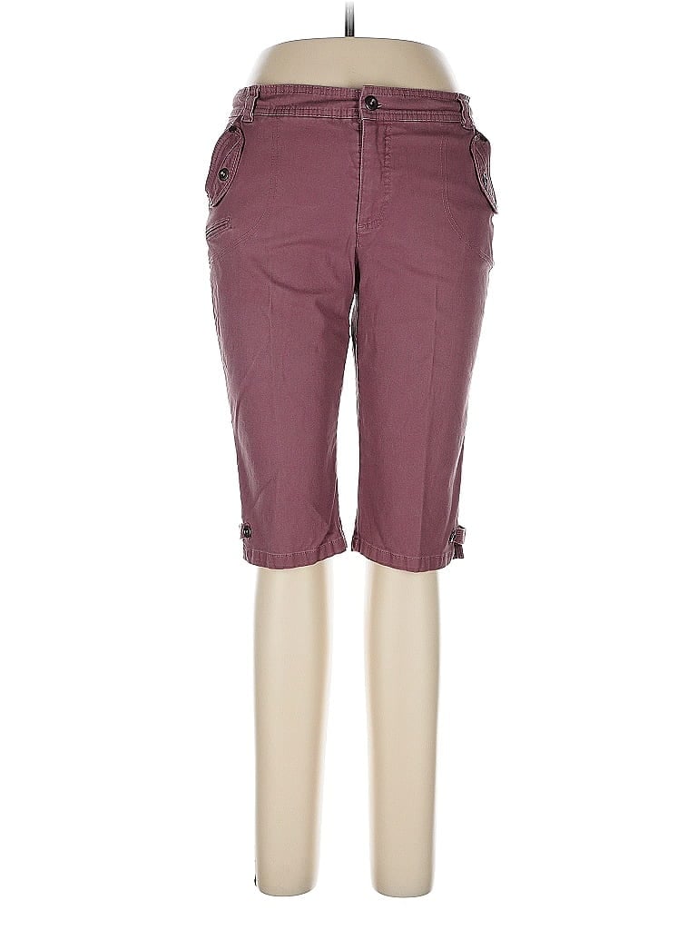 Pre-owned Gloria Vanderbilt Casual Pants In Burgundy