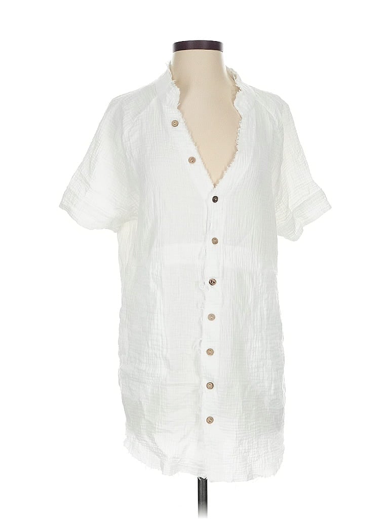 UNBRANDED Pre-owned Short Sleeve Blouse In White