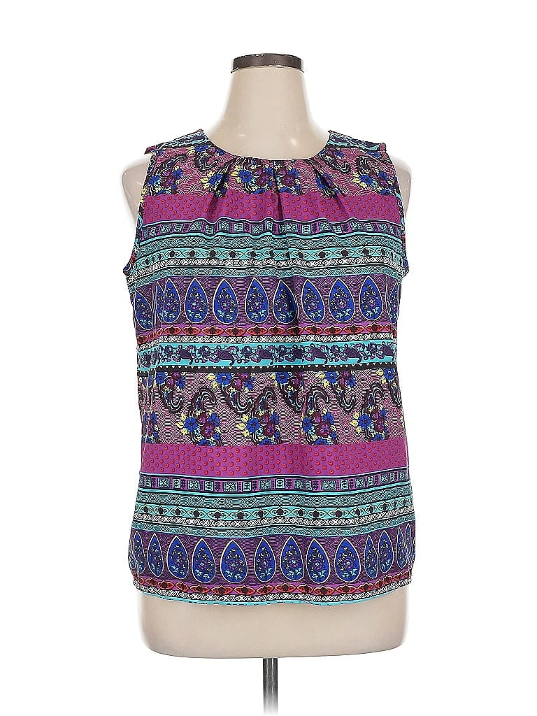 Pre-owned Dunnes Sleeveless Blouse In Purple