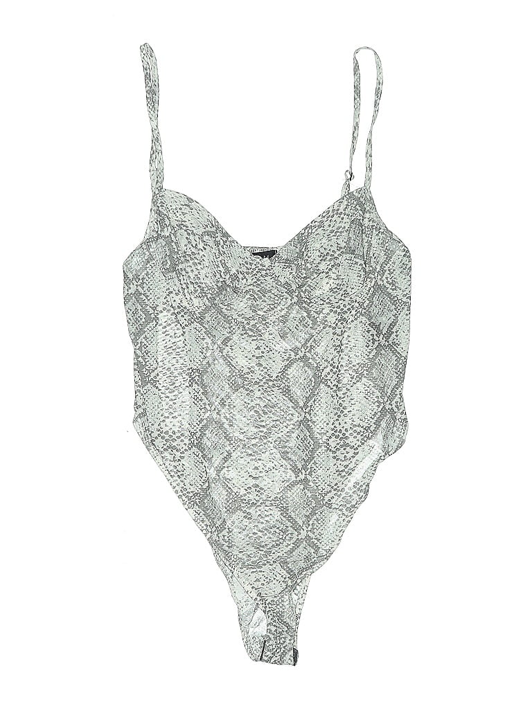 Pre-owned Faded Rose Bodysuit In Silver