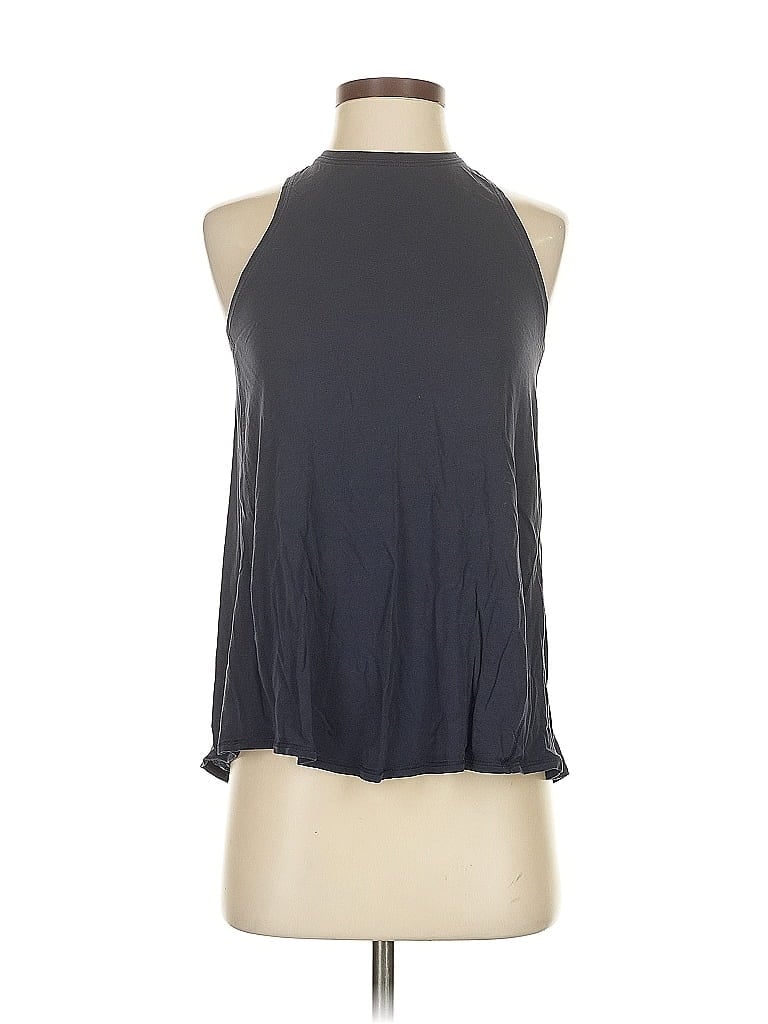 Pre-owned Lululemon Athletica Tank Top Gray Halter Neckline Tops