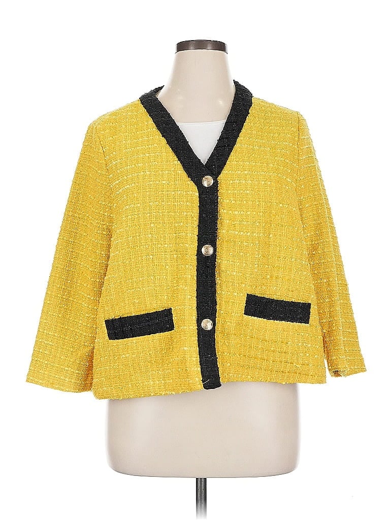 Click to view more detailed imagery on our partner's website Pre-owned New York And Company Blazer Jacket In Yellow