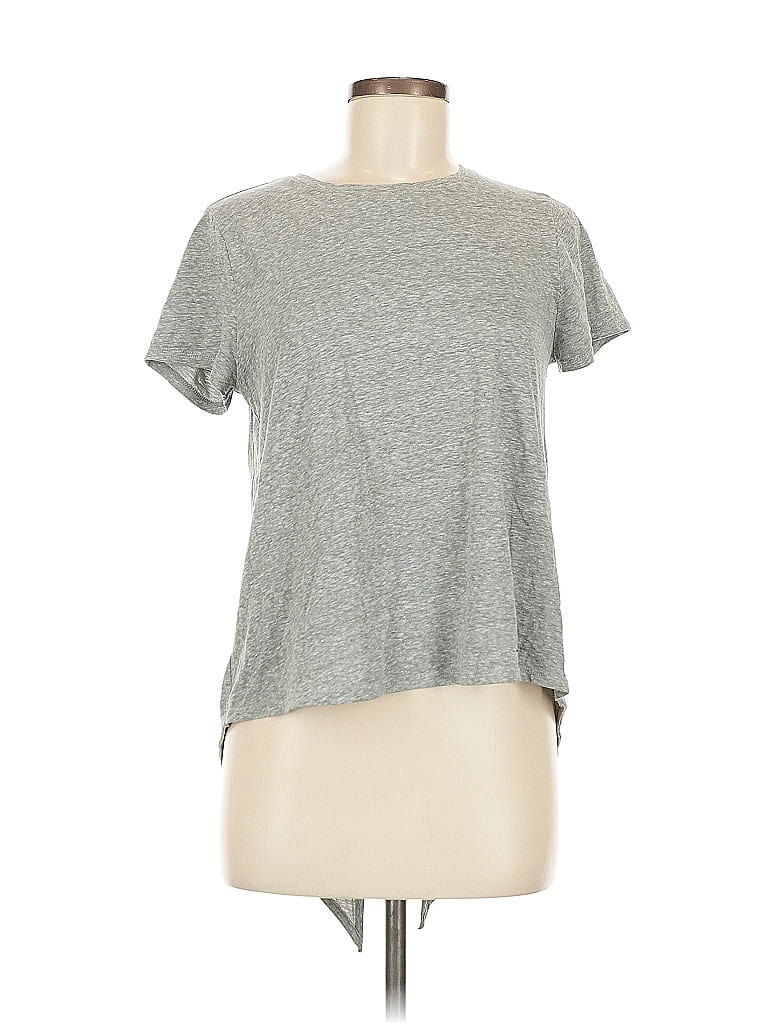 Pre-owned J.crew Factory Store Short Sleeve Top Gray Crew Neck Tops