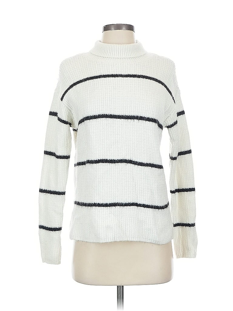 Pre-owned Ann Taylor Turtleneck Sweater In White