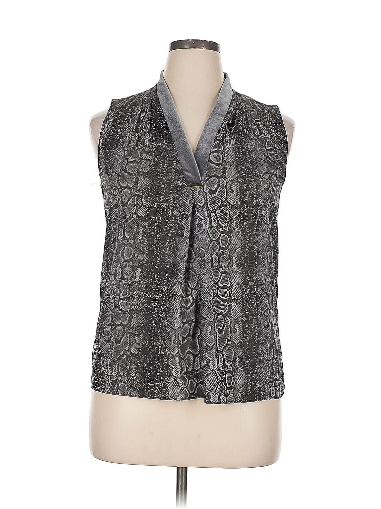Pre-owned T Tahari Sleeveless Blouse In Black