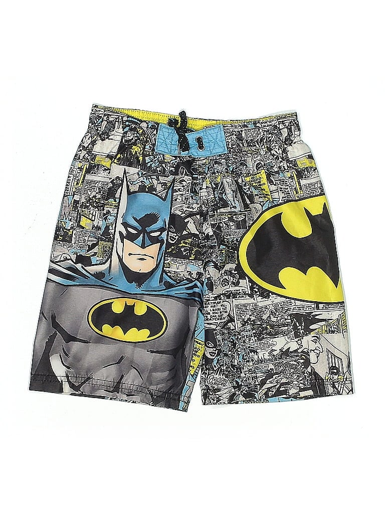 Pre-owned Batman Kids' Board Shorts In Gray