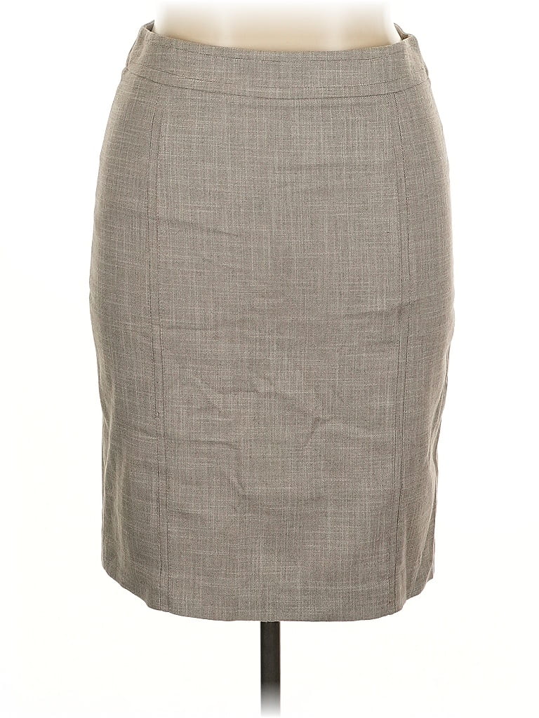 Pre-owned White House Black Market Formal Skirt In Gray