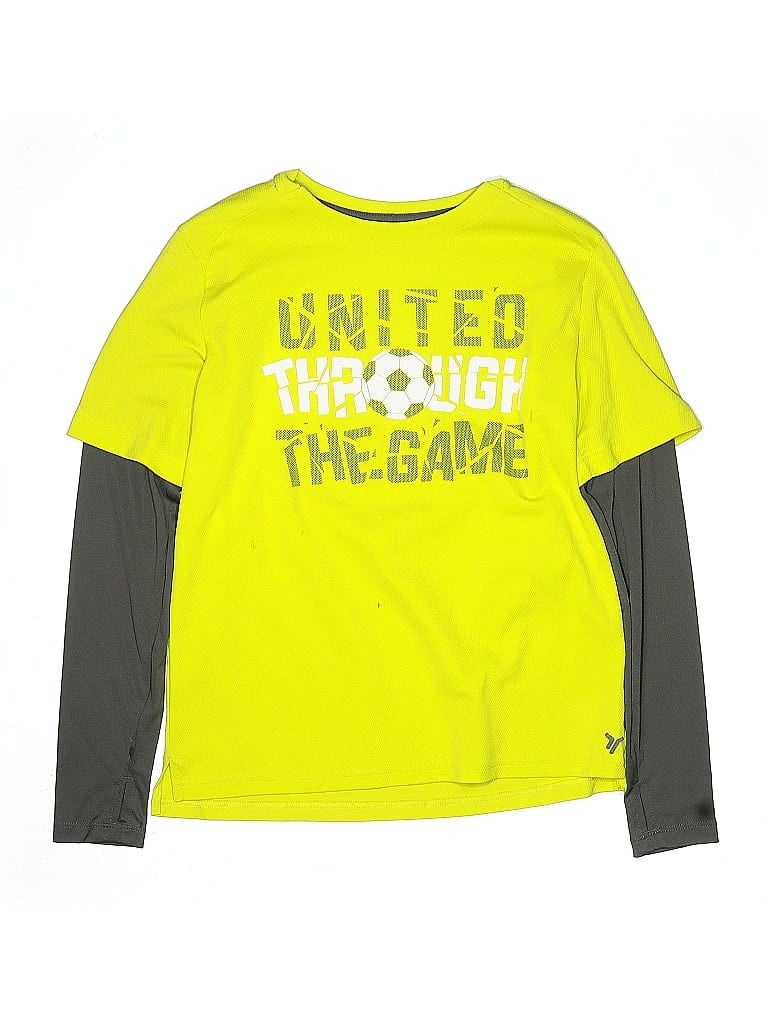 Pre-owned Active By Old Navy Kids' 3/4 Sleeve T-shirt In Yellow
