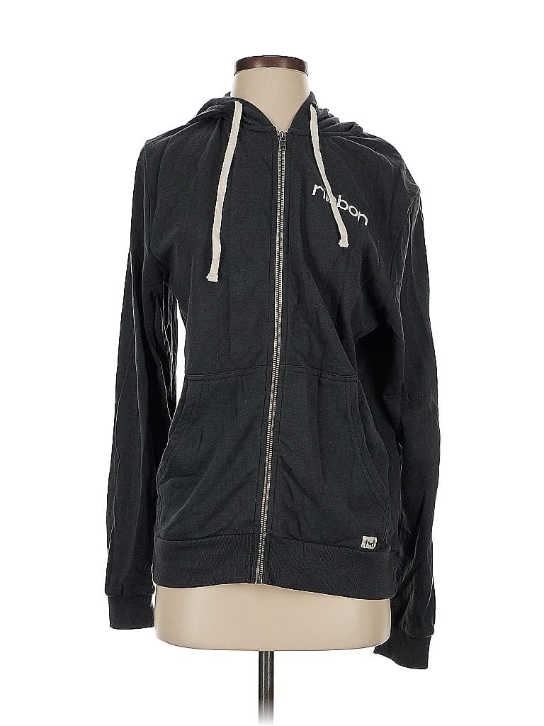 Pre-owned Marine Layer Zip Up Hoodie In Black