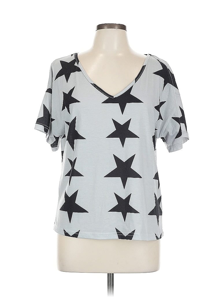 Pre-owned Unbranded Short Sleeve T-shirt In Silver