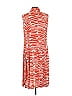 CAbi 100% Polyester Animal Print Orange Red Casual Dress Size L - photo 2
