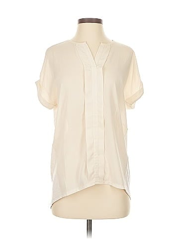 Blue Saks Fifth Avenue Short Sleeve Blouse (view 1)