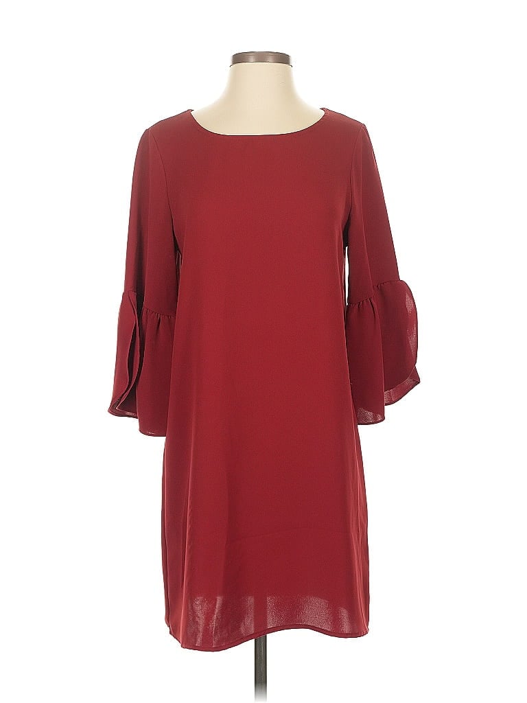 Pre-owned Everly Casual Dress In Burgundy