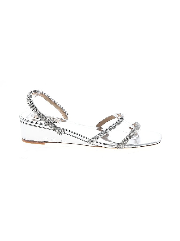 Pre-owned Badgley Mischka Sandals In Silver
