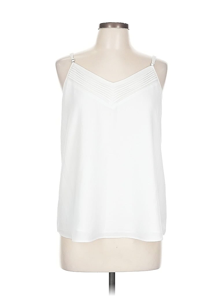 Pre-owned 1.state Sleeveless Blouse In White