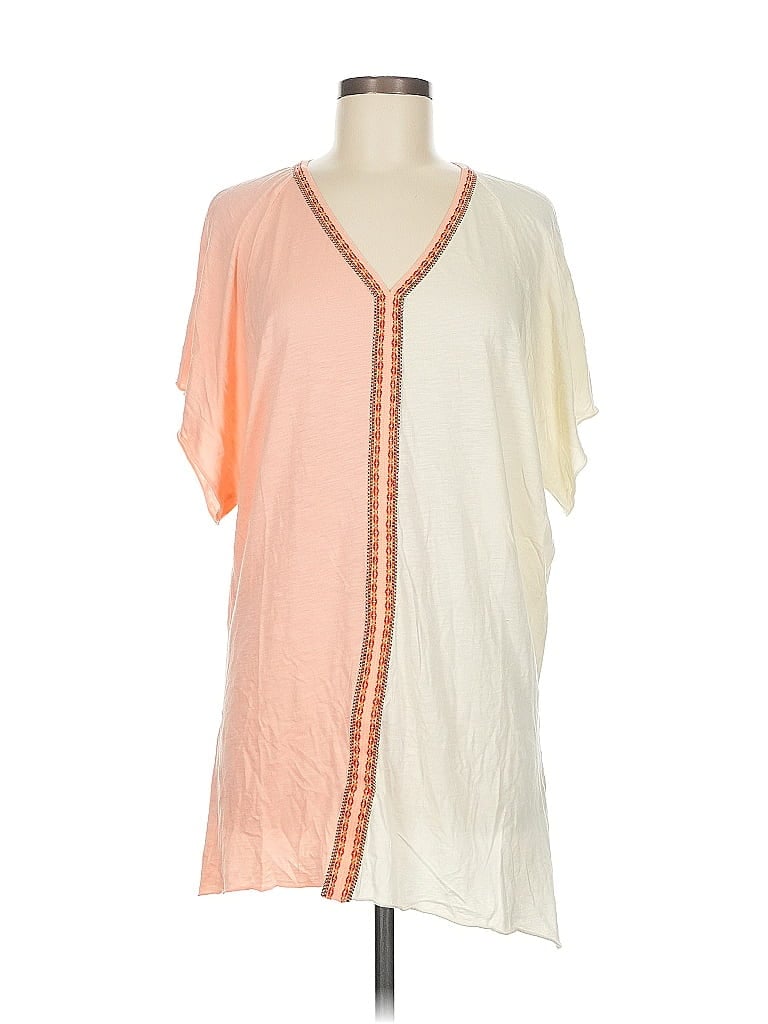 PITUSA Pre-owned Short Sleeve Top Orange V Neck Tops