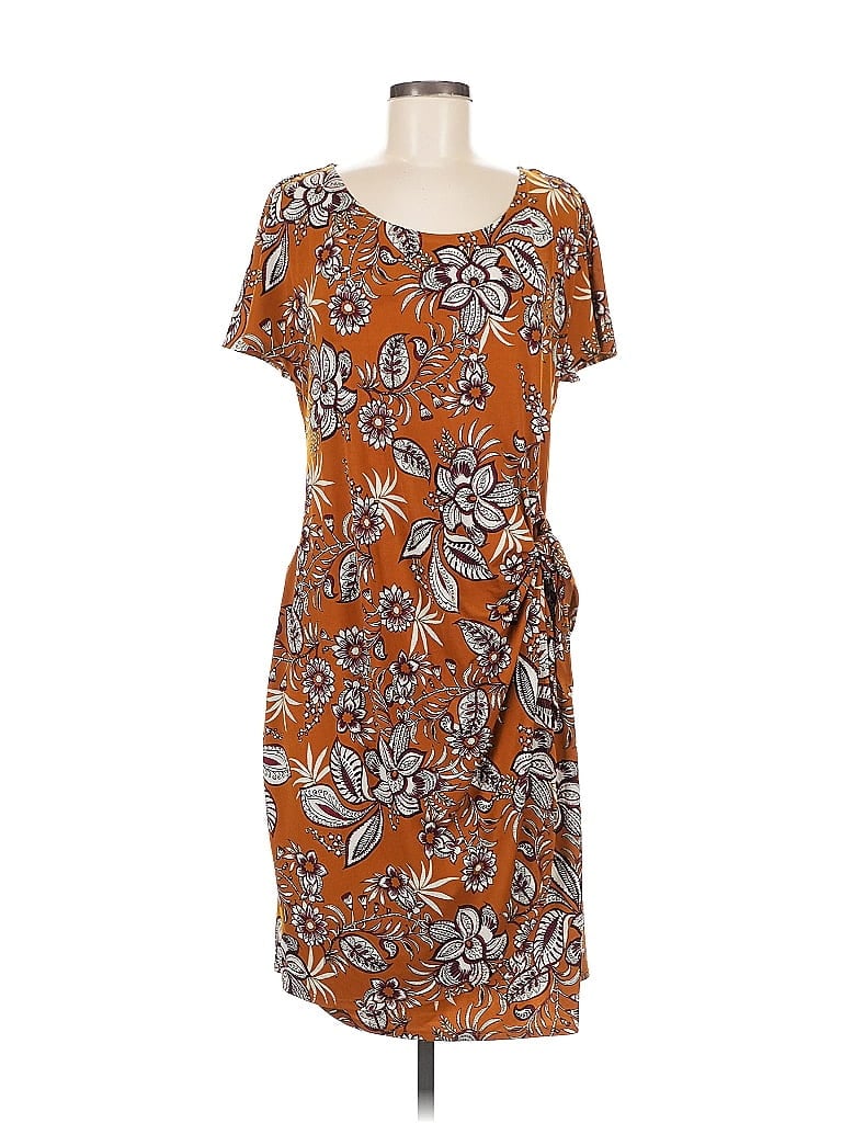Pre-owned Robbie Bee Casual Dress In Brown