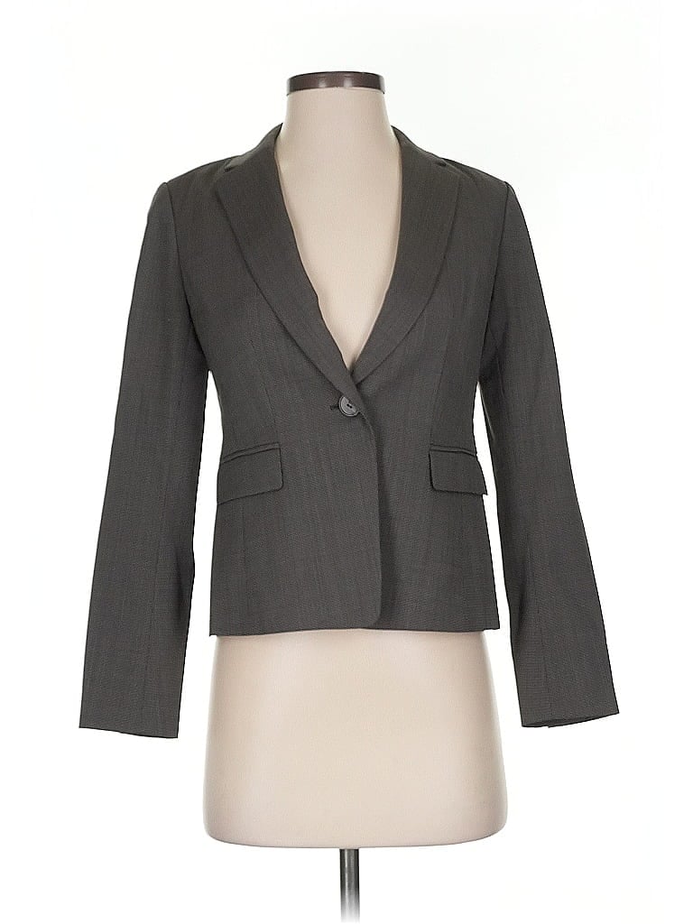 Pre-owned Ann Taylor Blazer Jacket In Gray