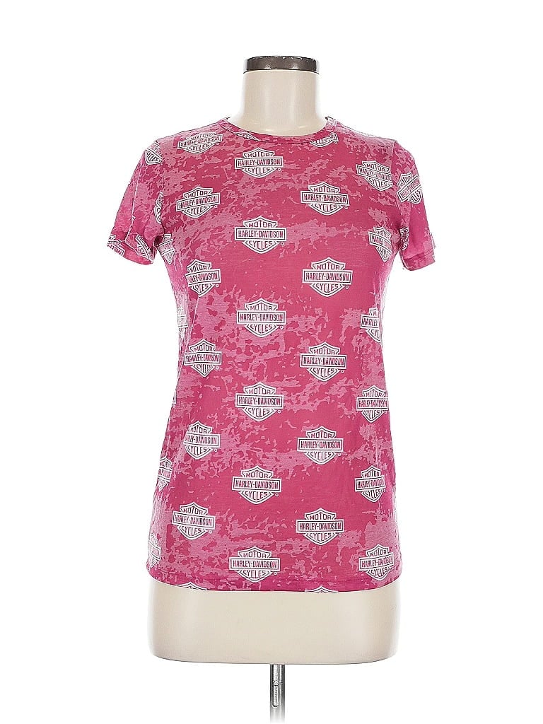 Pre-owned Unbranded Short Sleeve T-shirt In Pink