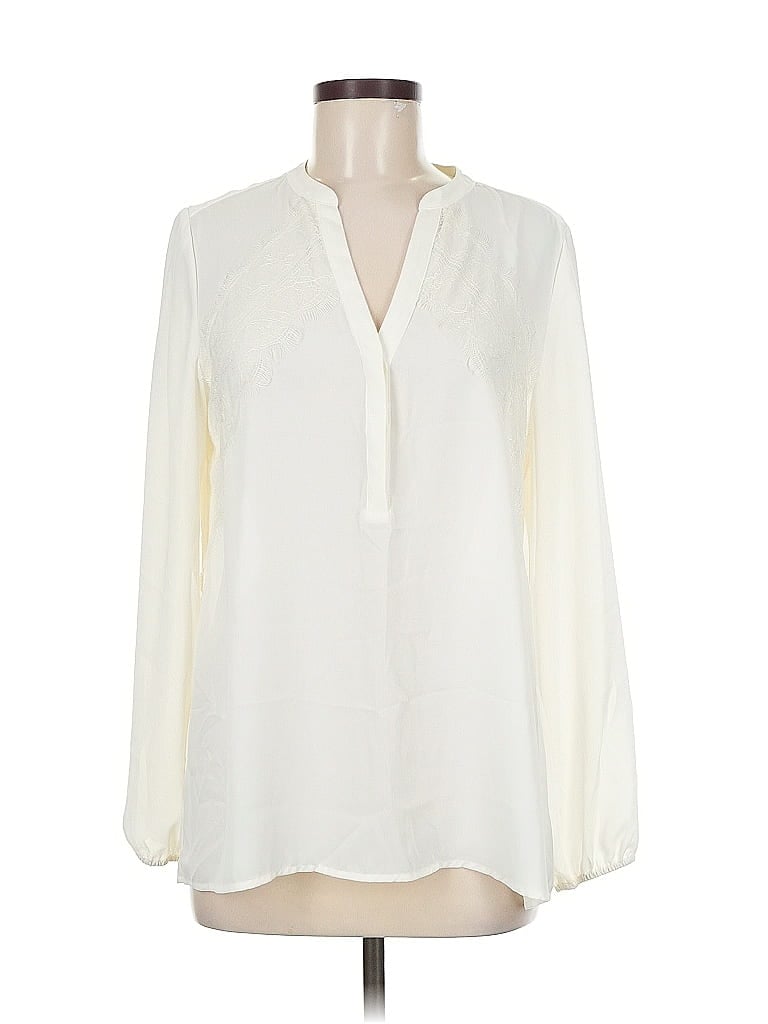 Pre-owned Alfani Long Sleeve Blouse In White