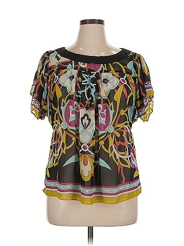 Nicole by Nicole Miller Short Sleeve Blouse (view 1)