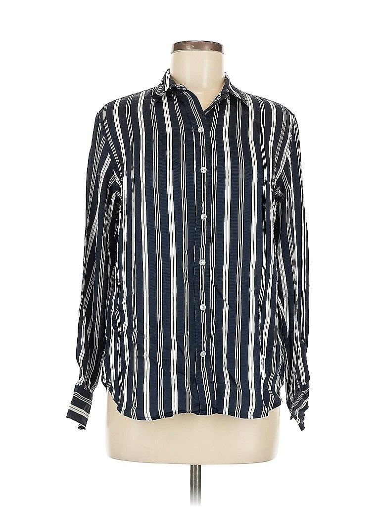 Pre-owned Everlane Long Sleeve Button Down Shirt In Blue