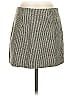 MNG Houndstooth Gray Black Casual Skirt Size 4 - photo 1