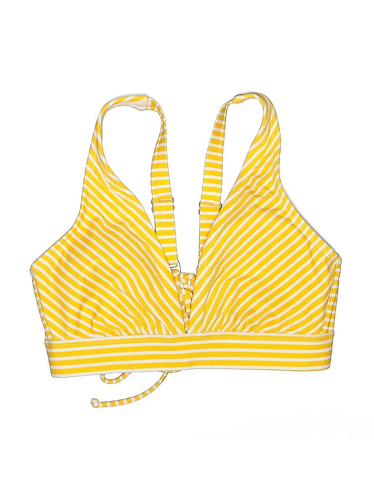 Pre-owned Kona Sol Swimsuit Top Yellow Swimwear