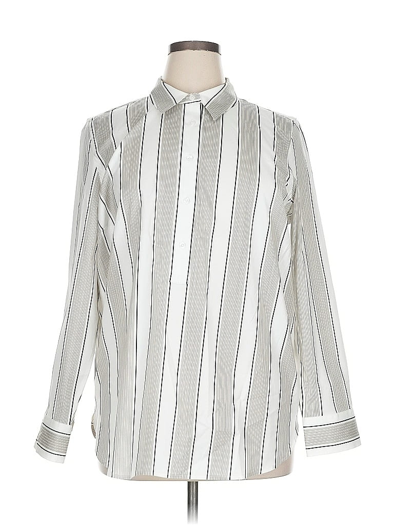 Click to view more detailed imagery on our partner's website Pre-owned Talbots Long Sleeve Button Down Shirt In Silver