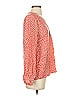 Kachel 100% Silk Red Long Sleeve Silk Top Size 0 - photo 4
