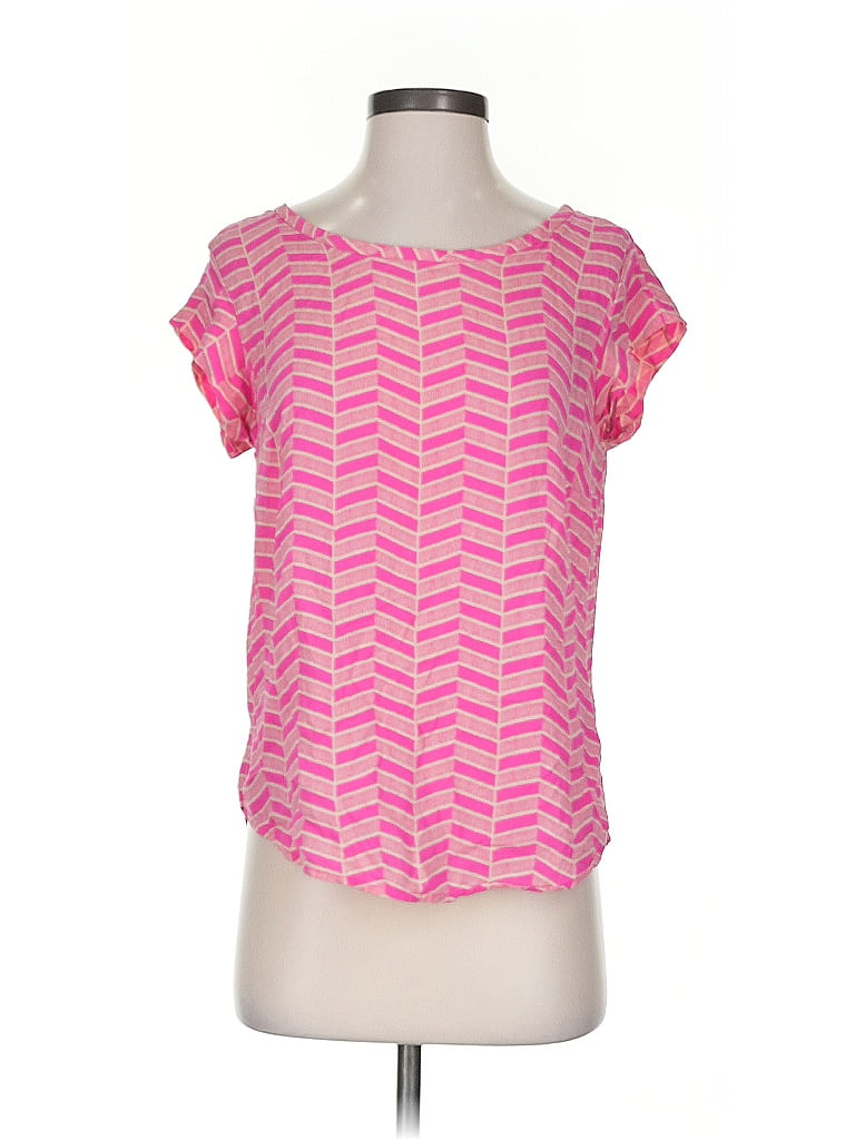 Pre-owned Stylus Short Sleeve Blouse In Pink