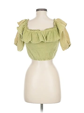 Blue Blush Short Sleeve Blouse (view 2)