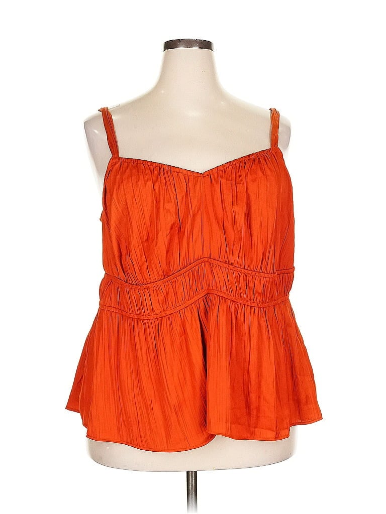 Pre-owned Old Navy Tank Top Orange Strapless Neckline Tops