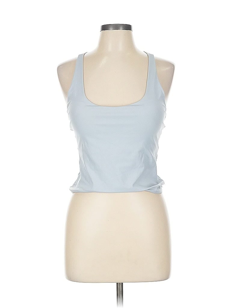 Pre-owned Unbranded Tank Top Blue Halter Neckline Tops