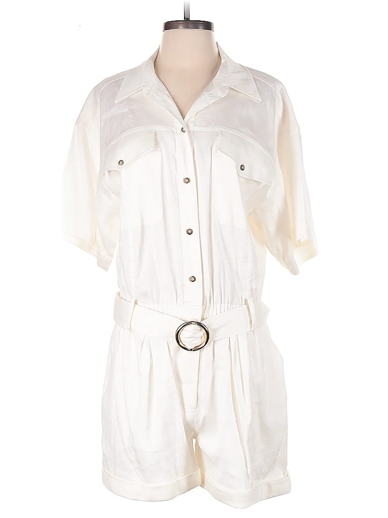 Pre-owned Frame Romper In White