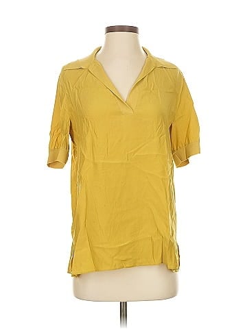 Lafayette 148 New York Short Sleeve Silk Top (view 1)