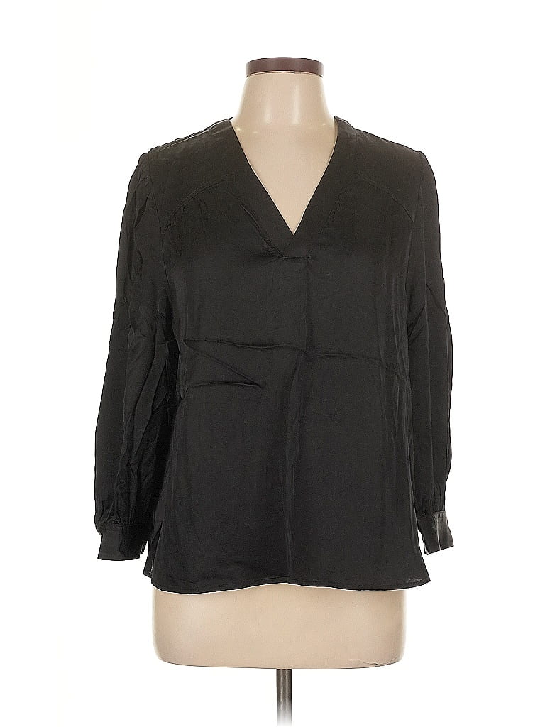Pre-owned Liverpool Los Angeles Long Sleeve Blouse In Black