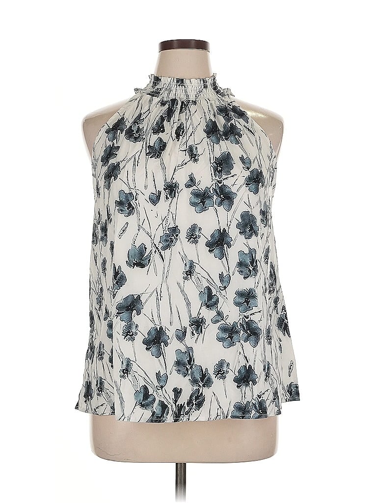 Pre-owned Unbranded Sleeveless Blouse In White