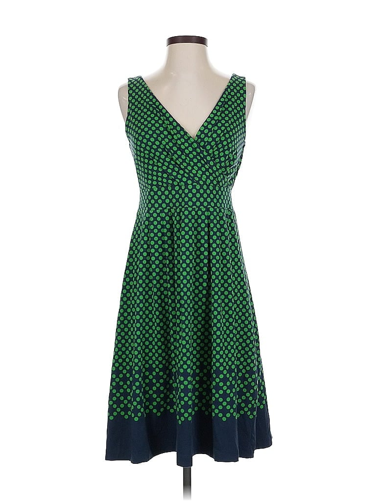 Pre-owned Lands' End Casual Dress In Green