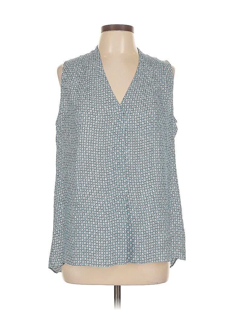 Pre-owned Rose + Olive Sleeveless Blouse In Blue