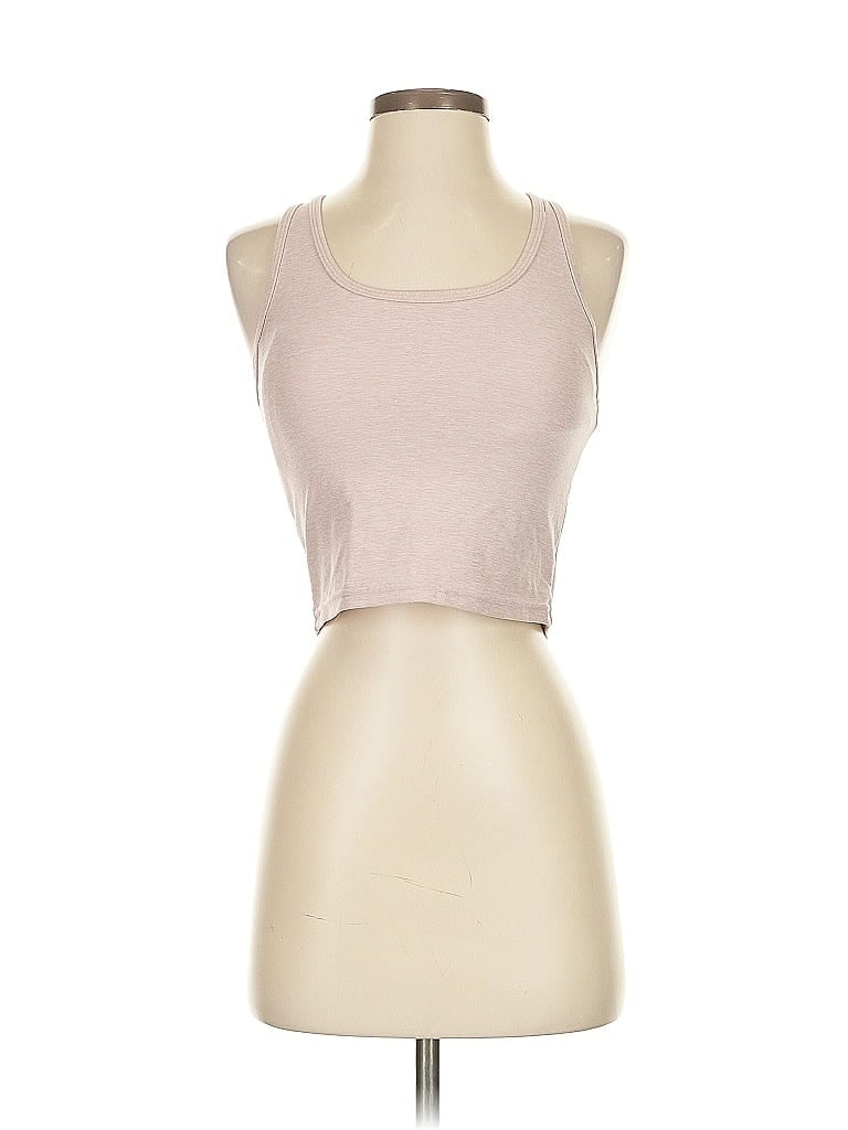 Pre-owned Apana Tank Top Tan Strapless Neckline Tops In Brown