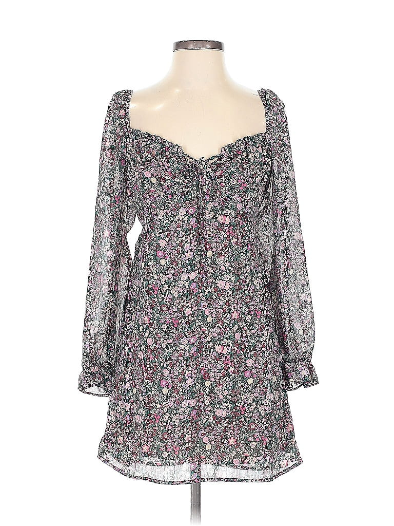 Pre-owned Aura 3/4 Sleeve Blouse In Gray