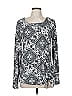 Apt. 9 Silver Long Sleeve T-Shirt Size M - photo 1