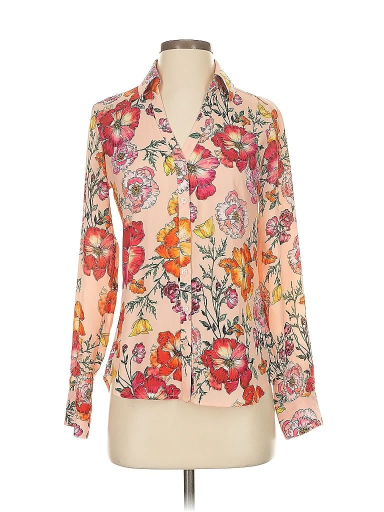 EXPRESS Pre-owned Long Sleeve Blouse In Pink